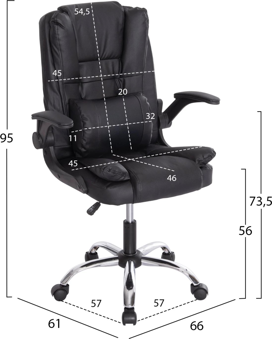 Karrige për zyre CANAN FH1201, e zezë