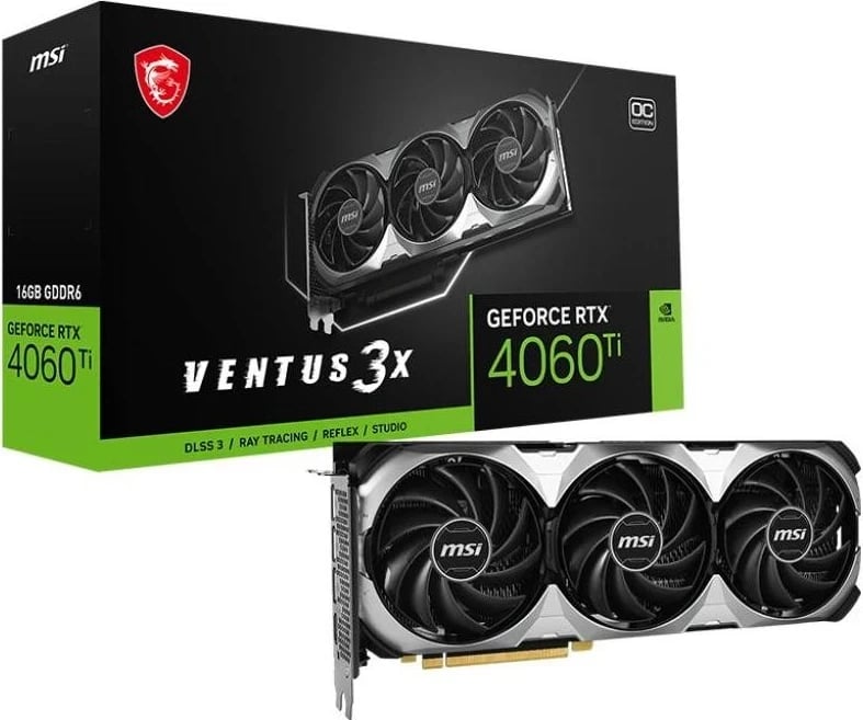 Kartë grafike MSI GeForce RTX 4060 Ti VENTUS, 3X OC DLSS 3, 16GB