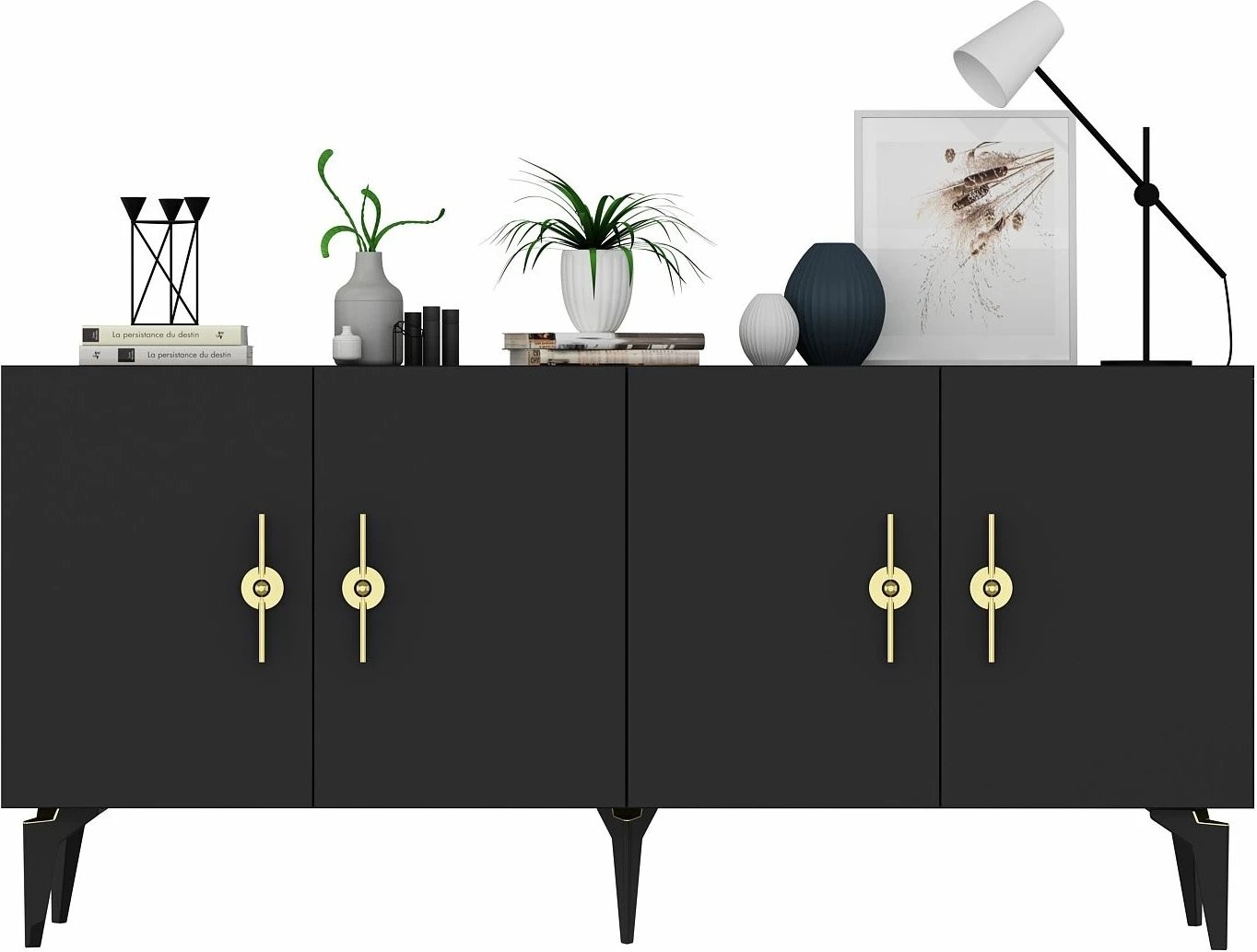 Konsolë Skye Decor, ngjyrë antracit, Zenit