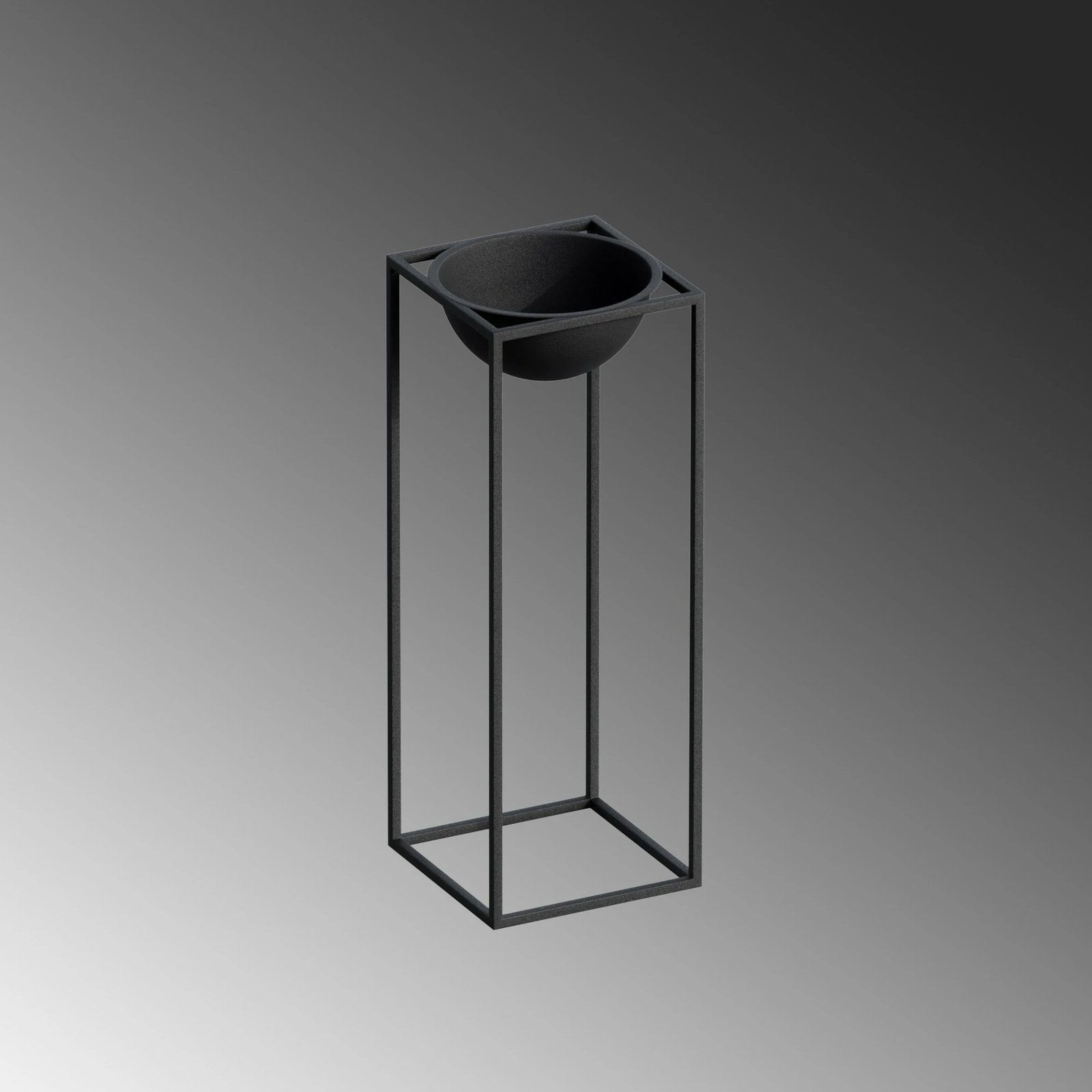 Vazo dekorative, dizajn Aberto, GED-021, e zezë, 22x22x60cm