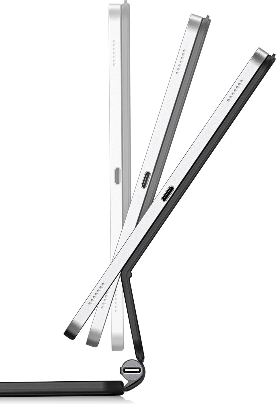 Mbështjellës me tastierë Bluetooth Dux Ducis MK Series për Samsung Galaxy Tab S9+, S8+, S7+, i zi