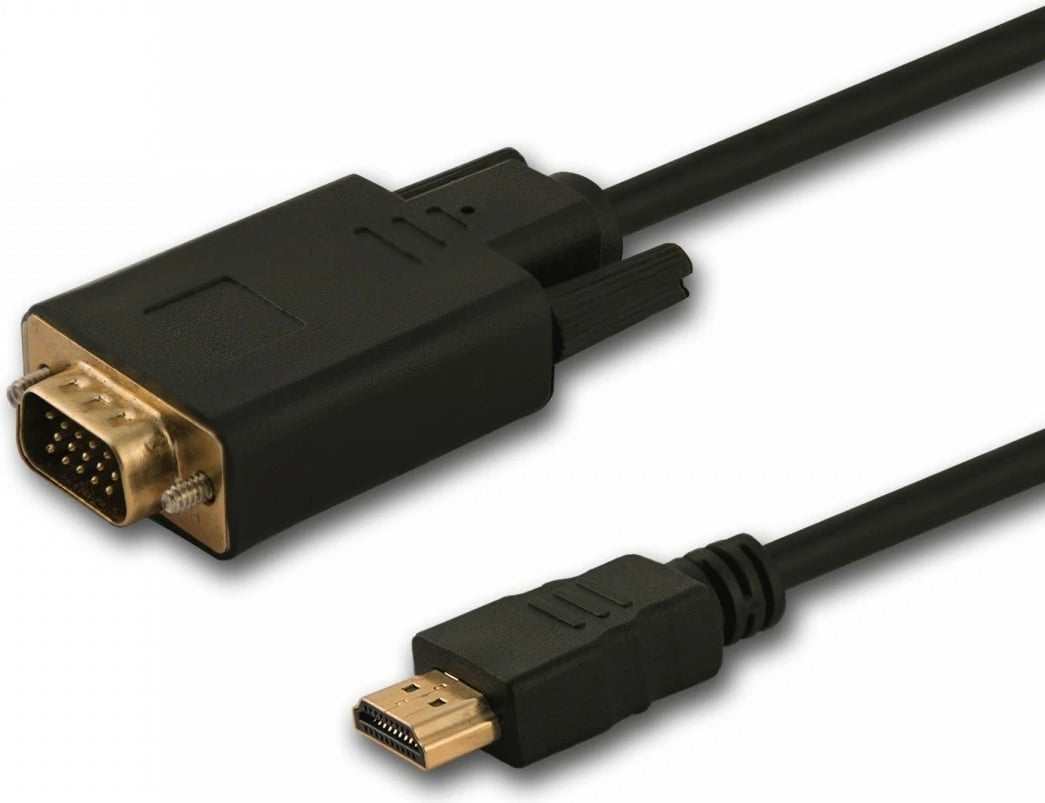 Adapter kabllo HDMI në VGA Savio CL-197 1.8m M/M, e zezë