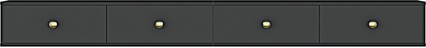 Komodë TV Zuzu Double, ngjyrë antracit, Skye Decor