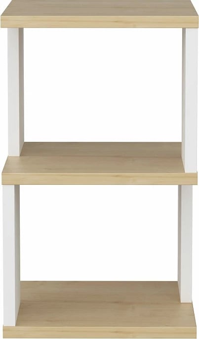 Komodinë nate Hanah Home, Carter, ngjyrë lisi dhe e bardhë