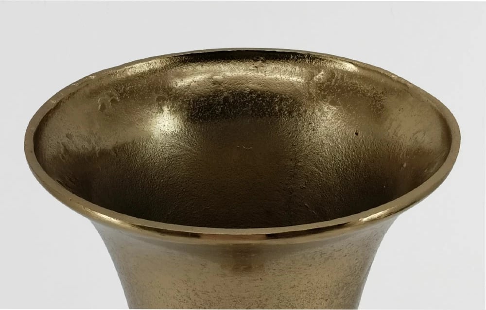 Vazo FLORES, alumin, ngjyrë ari, 19x19x55 cm