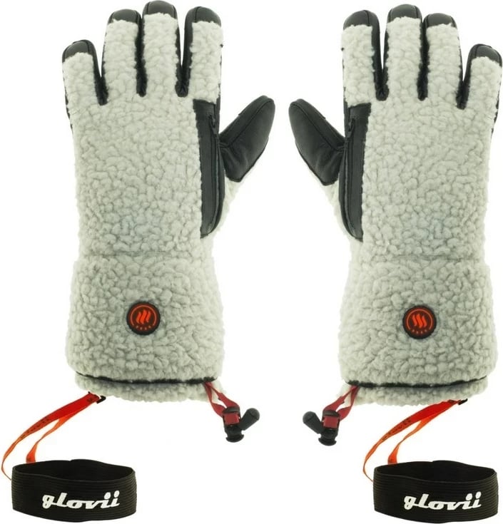 Doreza sportive Glovii GS3S, lëkurë origjinale, të bardha, set 2 copë