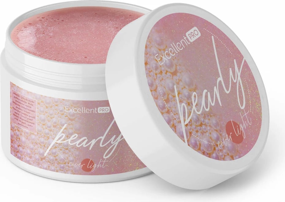 Xhel ndërtues për thonj Excellent PRO Pearly Gel Cover Light për femra, 15g