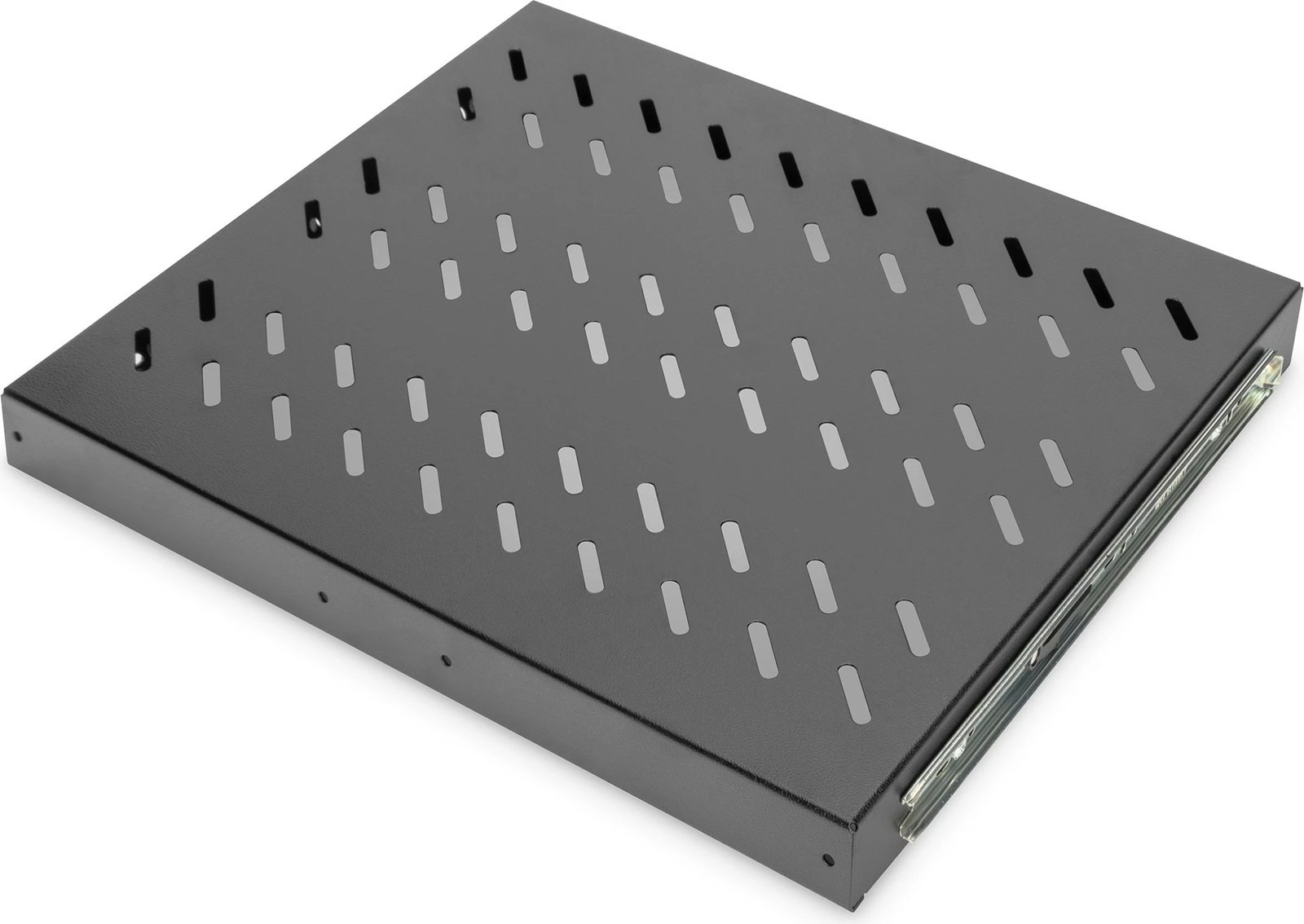 Raft i lëvizshëm Digitus 1U 19 inç, 25kg, i zi