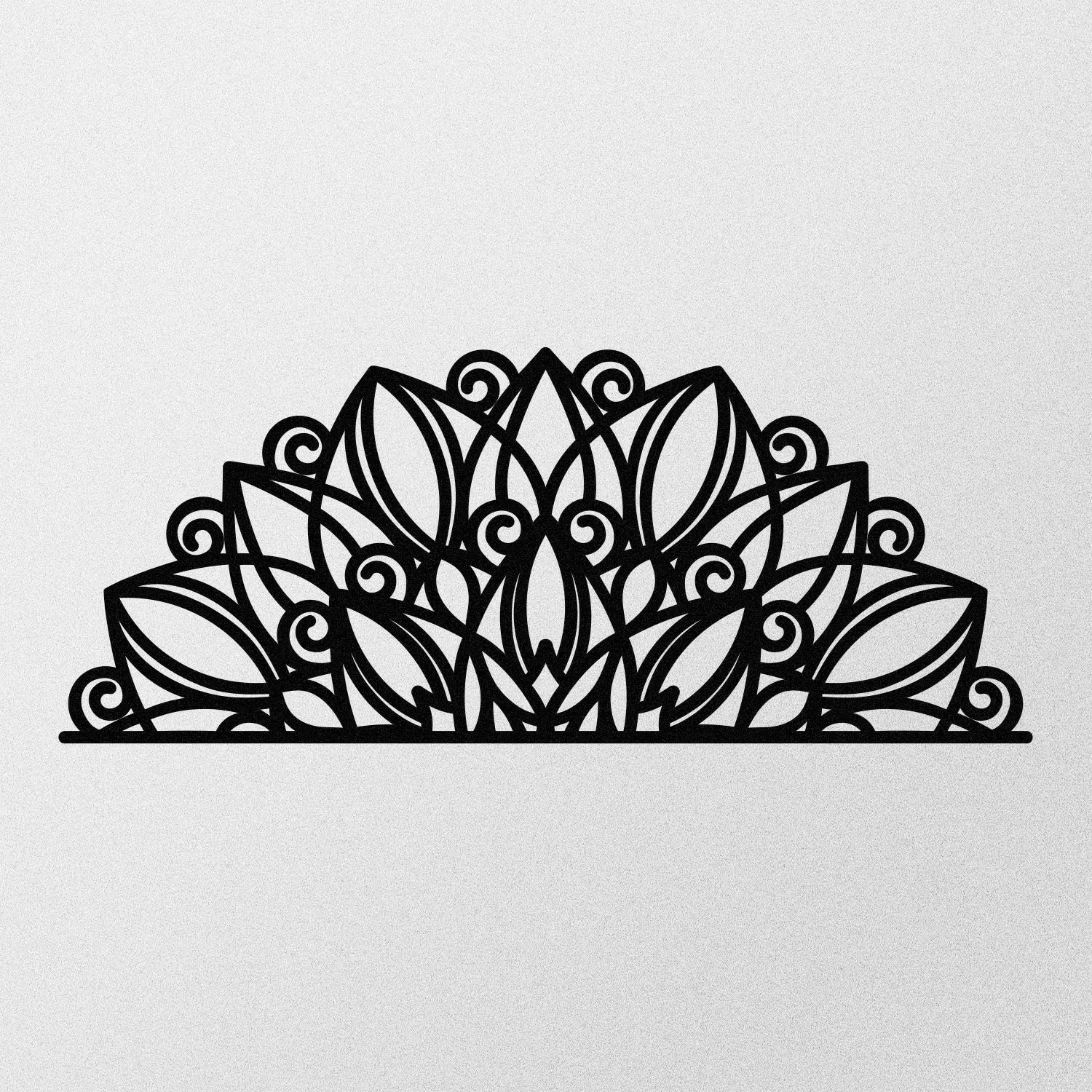 Aksesor dekorativ metalik për mur, Wallity, Venno, ngjyrë e zezë, 160x65cm