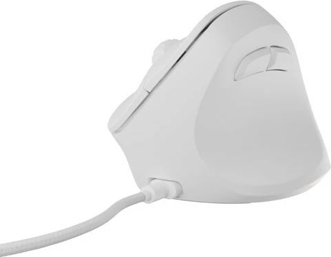 Maus vertikal Natec CRAKE 2 PRO, 12800 DPI, RGB, i bardhë, me kabllo