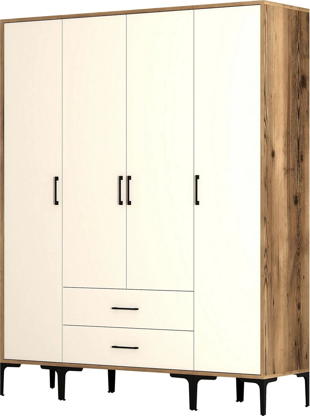 Dollap Skye Decor, ngjyrë arre dhe krem, Kumsal STS