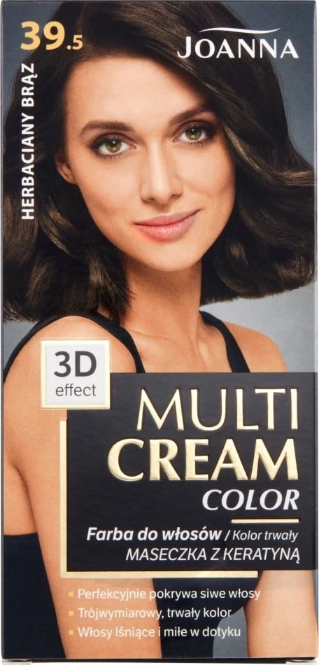 Ngjyrë për flokë Joanna Multi Cream Color 39.5 për femra kafe bimore 1 copë