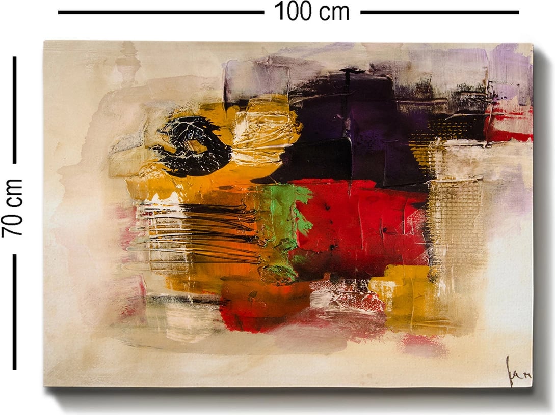 Pikturë dekorative në kanavacë, shumëngjyrëshe, 70x100cm