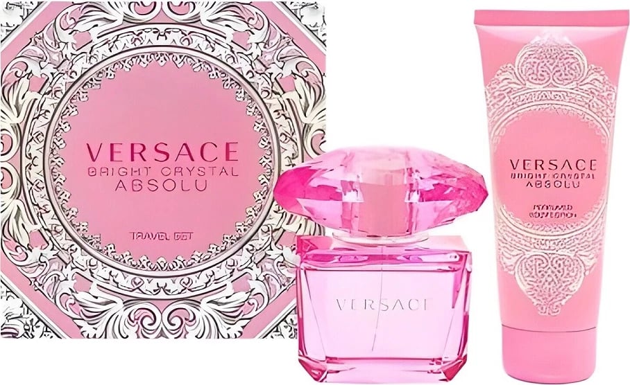 Set Eau de Parfum për femra Versace Bright Crystal Absolu 90ml + balsam trupi 100ml