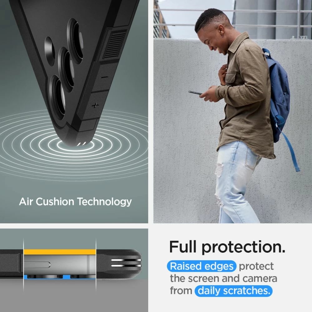 Mbështjellës Spigen Tough Armor për Samsung Galaxy S24+, i zi