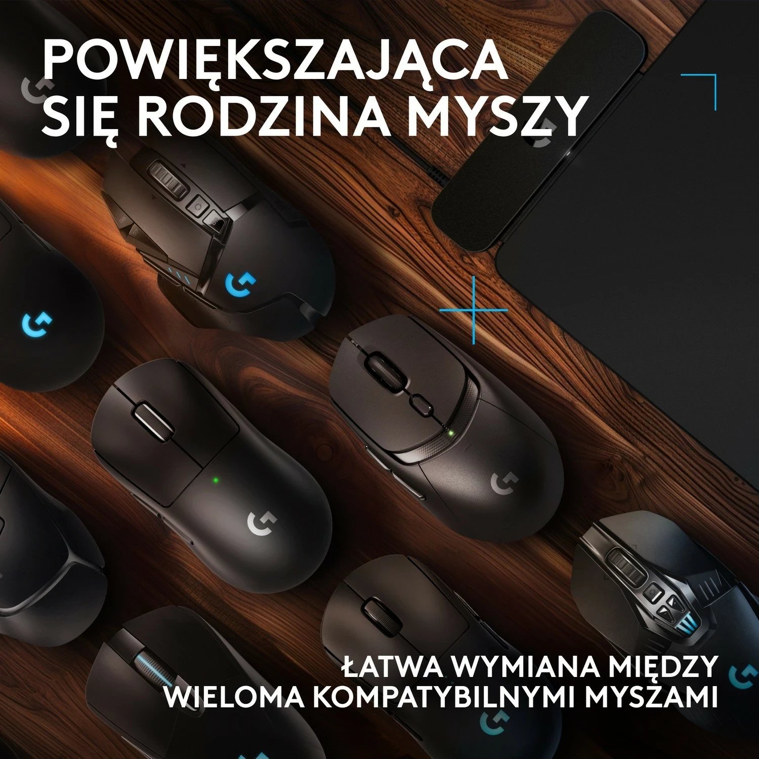 Mauspad Logitech PowerPlay 2, wireless charging, zi
