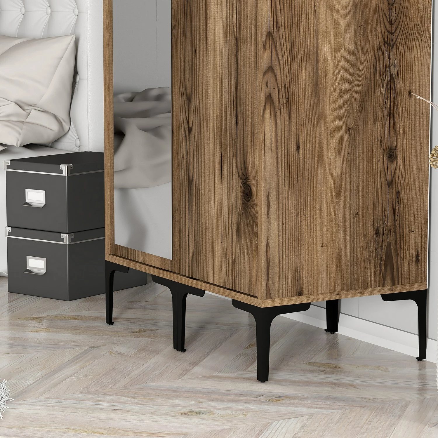 Dollap garderobe, ngjyrë arre, Skye Decor, Kumsal RS