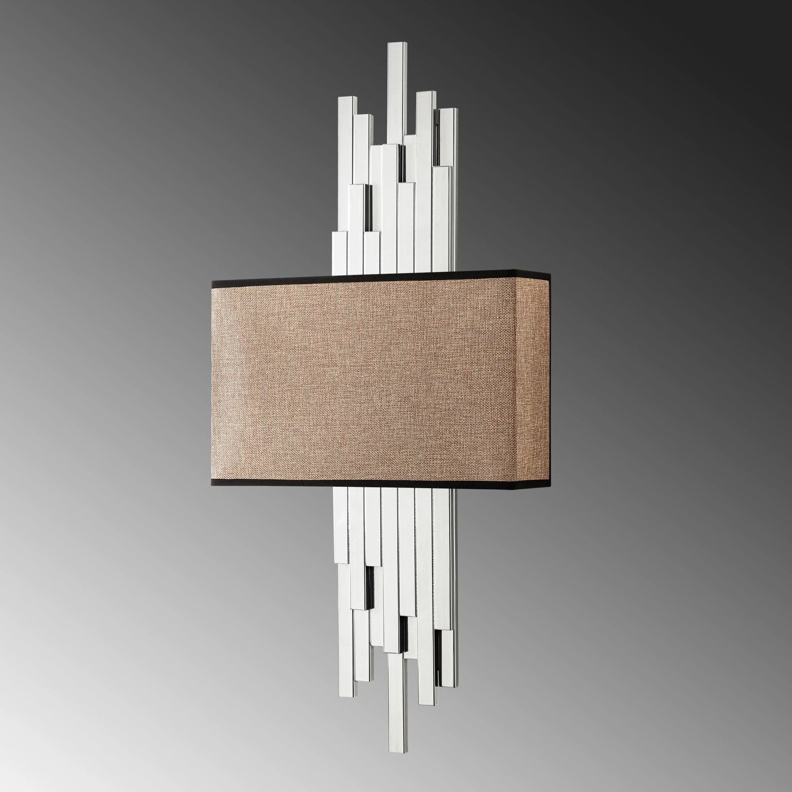 Llambë muri Opviq, Axıs - 15122, metal dhe pëlhurë, e bardhë dhe kafe e çelët