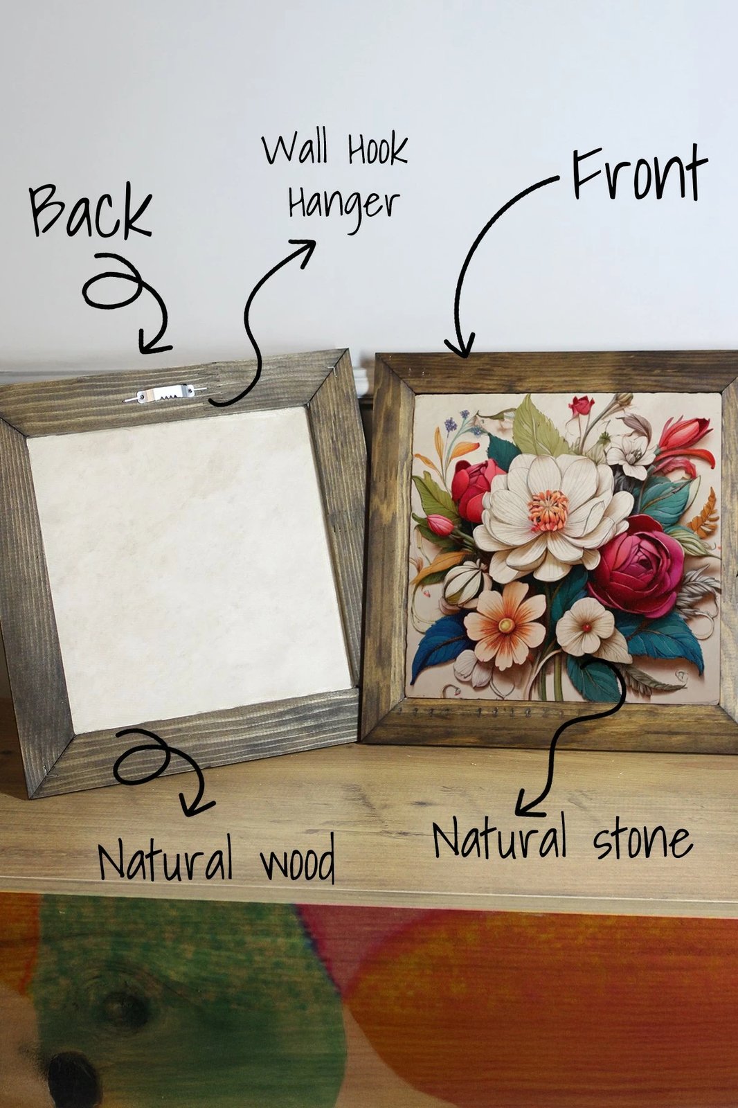 Pikturë dekorative me kornizë, shumëngjyrëshe, Ersytastablo15 - 16