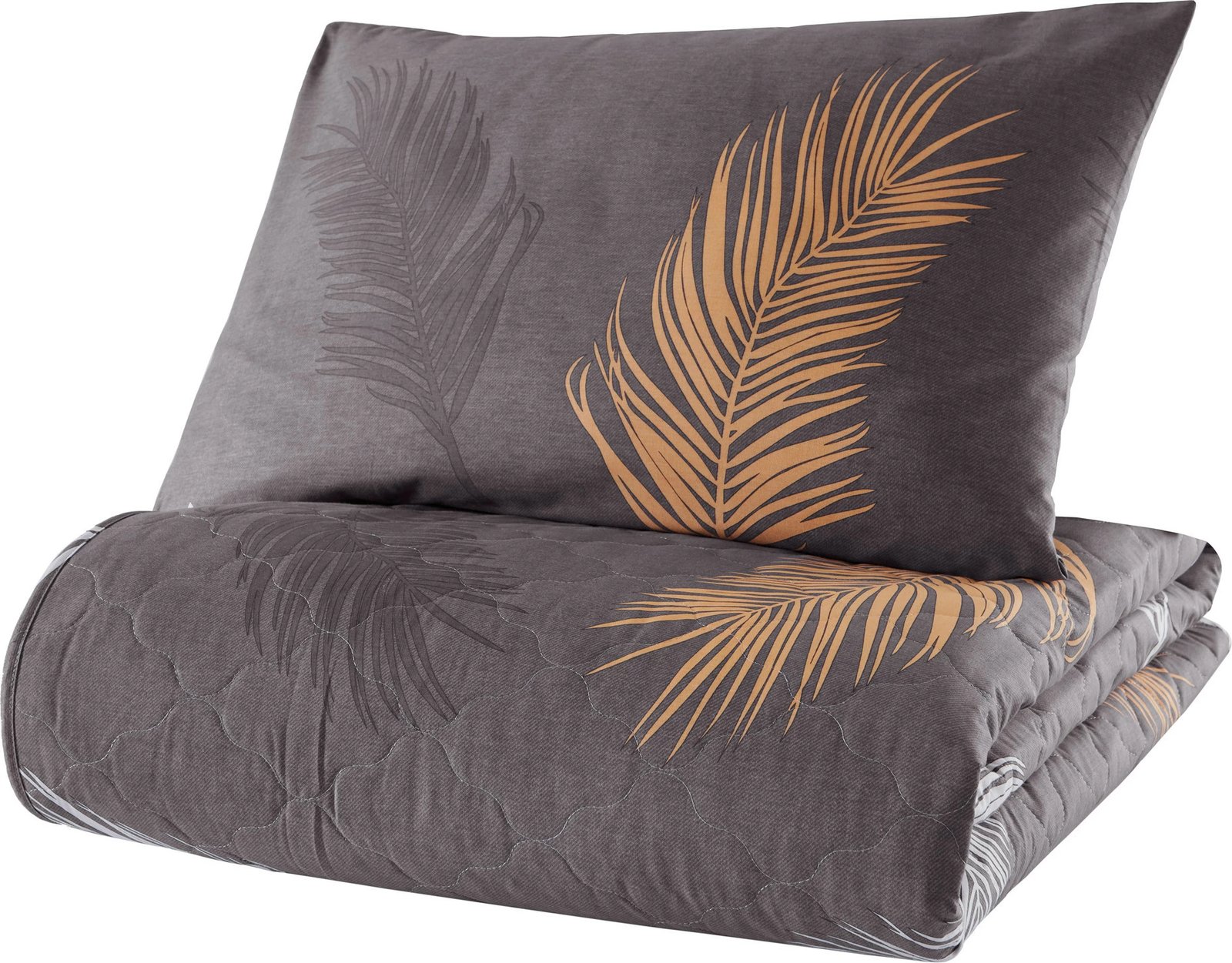 Set mbulesë krevati njëpersonësh Ranforce L'essentiel, Olivia, ari dhe gri