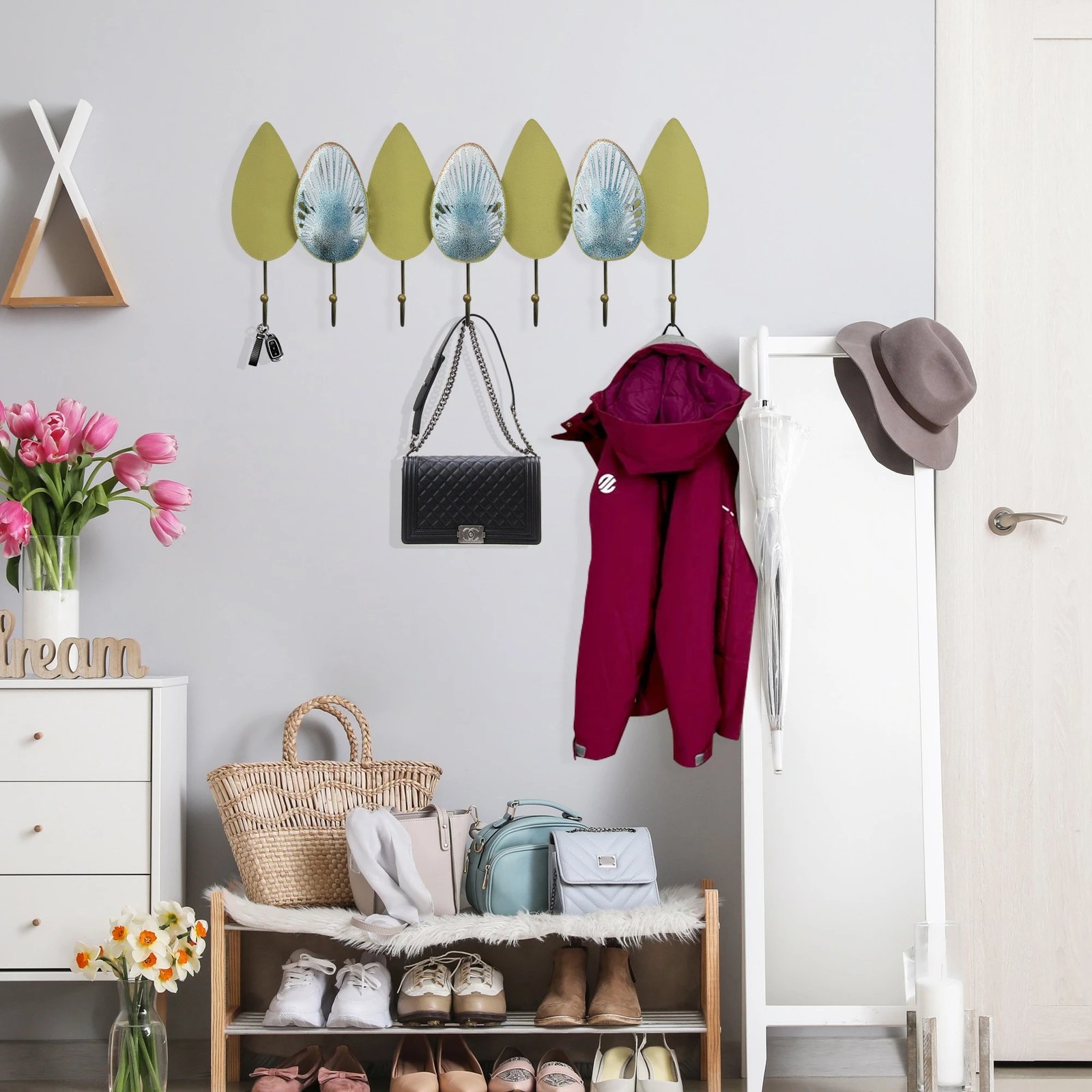 Varëse muri metalike, shumëngjyrëshe, Wallity Gonca, 58.5x22.5cm