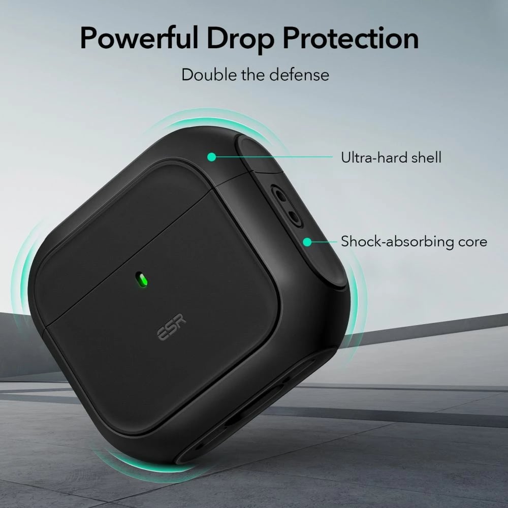 Mbështjellës ESR Orbit HaloLock për AirPods 4, me MagSafe, i zi