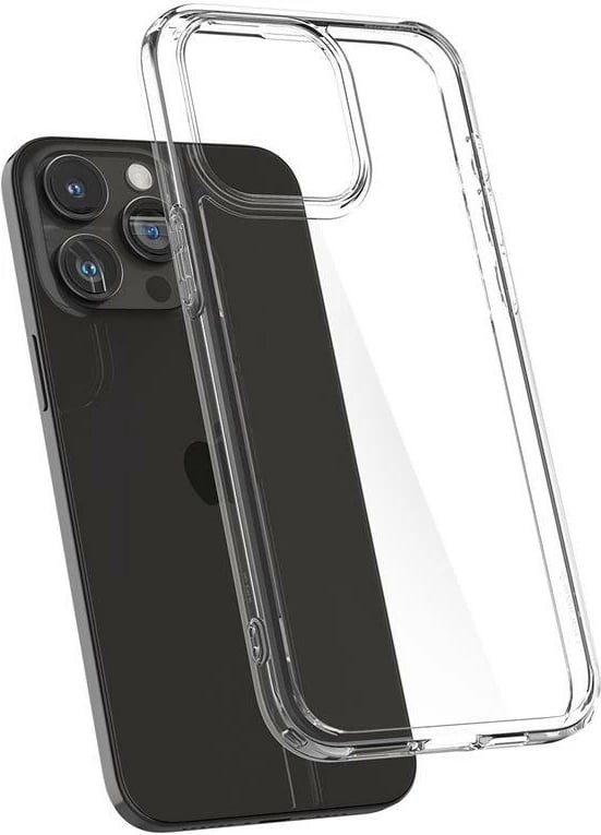 Mbështjellës Spigen Crystal Hybrid për iPhone 15 Pro, Transparent