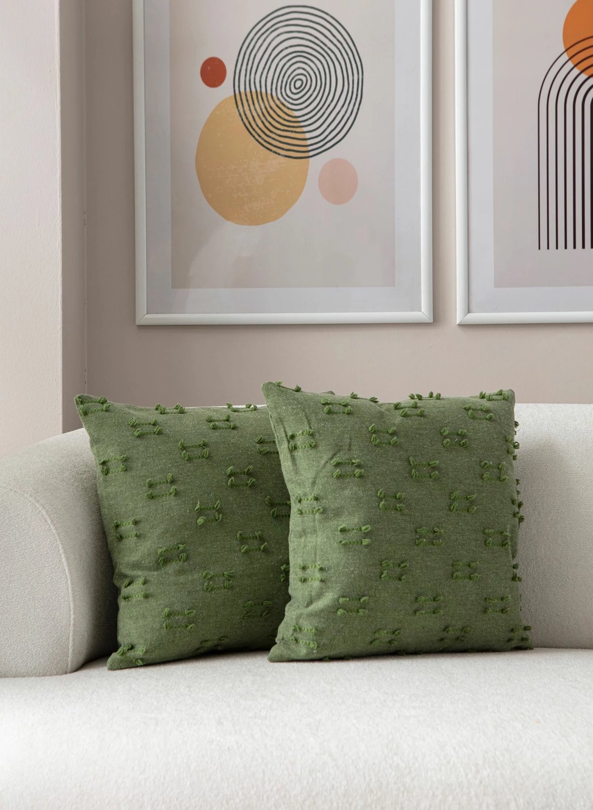 Set mbulesash për jastëkë (2 copë), Evila Originals, Tuffet, e gjelbër v8