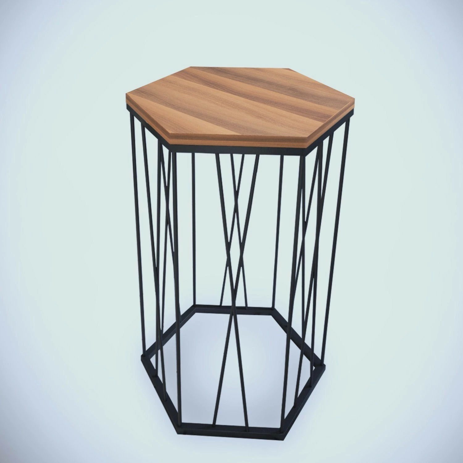 Tavolinë anësore Hanah Home, Cetrus, ngjyrë arre dhe e zezë