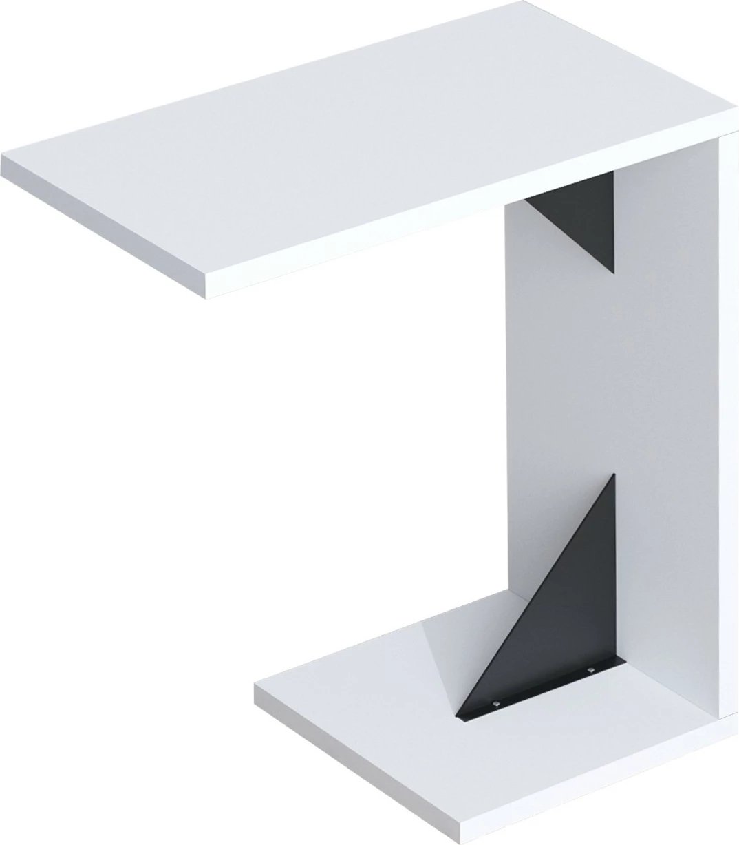 Tavolinë anësore Hanah Home, Zoey, e zezë dhe e bardhë