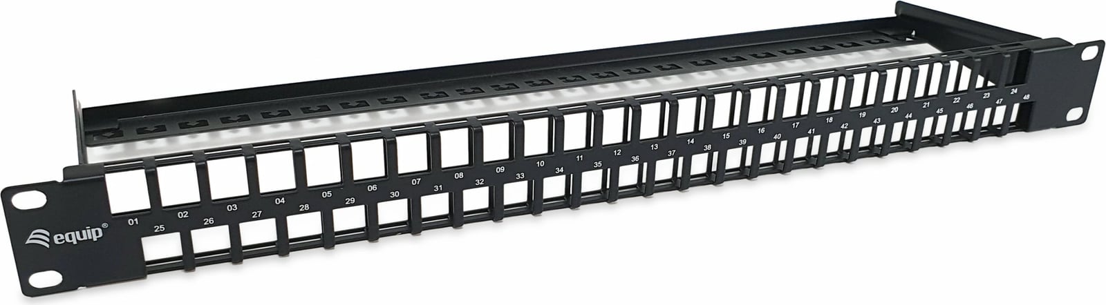 Patch panel rrjeti Equip 48-porta Cat6, 1U, i zi