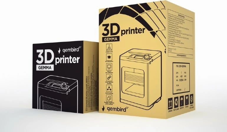 Printer 3D Gembird 3D Gemma, PLA/PLA Plus, i bardhë