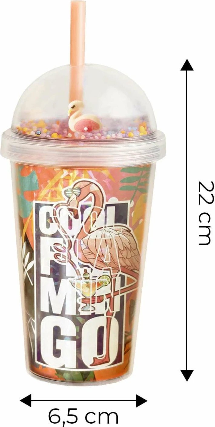 Gotë plastike shumëngjyrëshe Hermia Concept, MCH0011297, 600ml