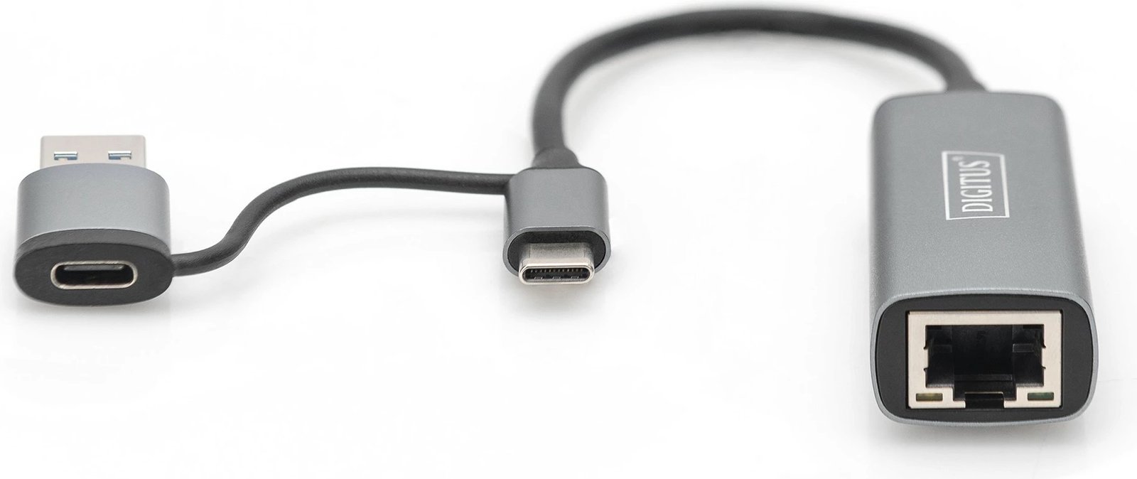 Adapter USB-C Digitus USB 3.0/USB-C 3.1 në 2.5G Ethernet, gri