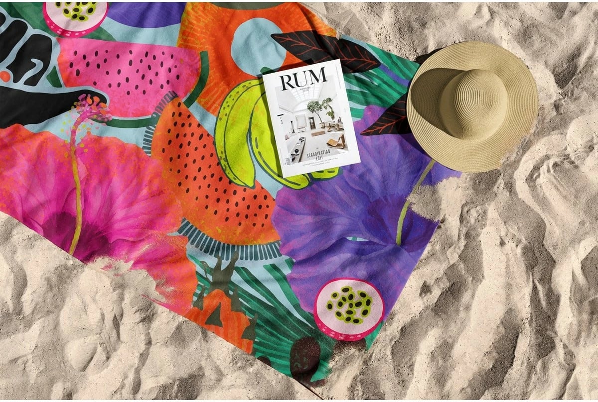 Peshqir plazhi Mijölnir, Tropical Vibes, 70x130cm