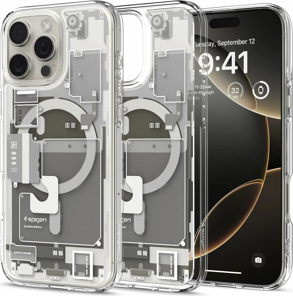 Mbështjellës Spigen Ultra Hybrid Mag me MagSafe Zero One për iPhone 16 Pro Max, titanium