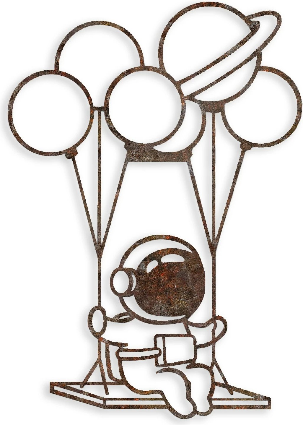 Aksesor dekorativ metalik për mur Wallity, Rusty Astro 1