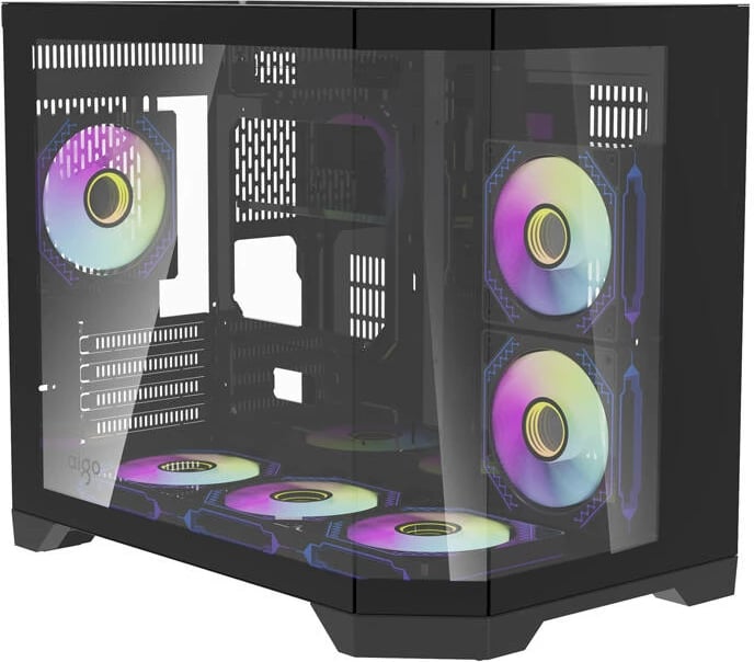 Kasë Darkflash FT418 me 6 ventilatorë aRGB, Mini Tower, e zezë