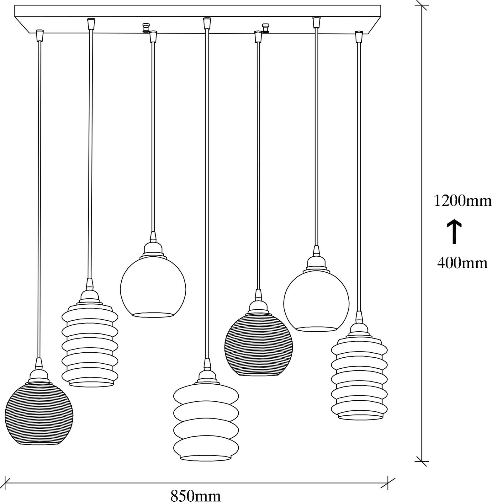 Llambë tavani Opviq, ngjyrë fume, 071