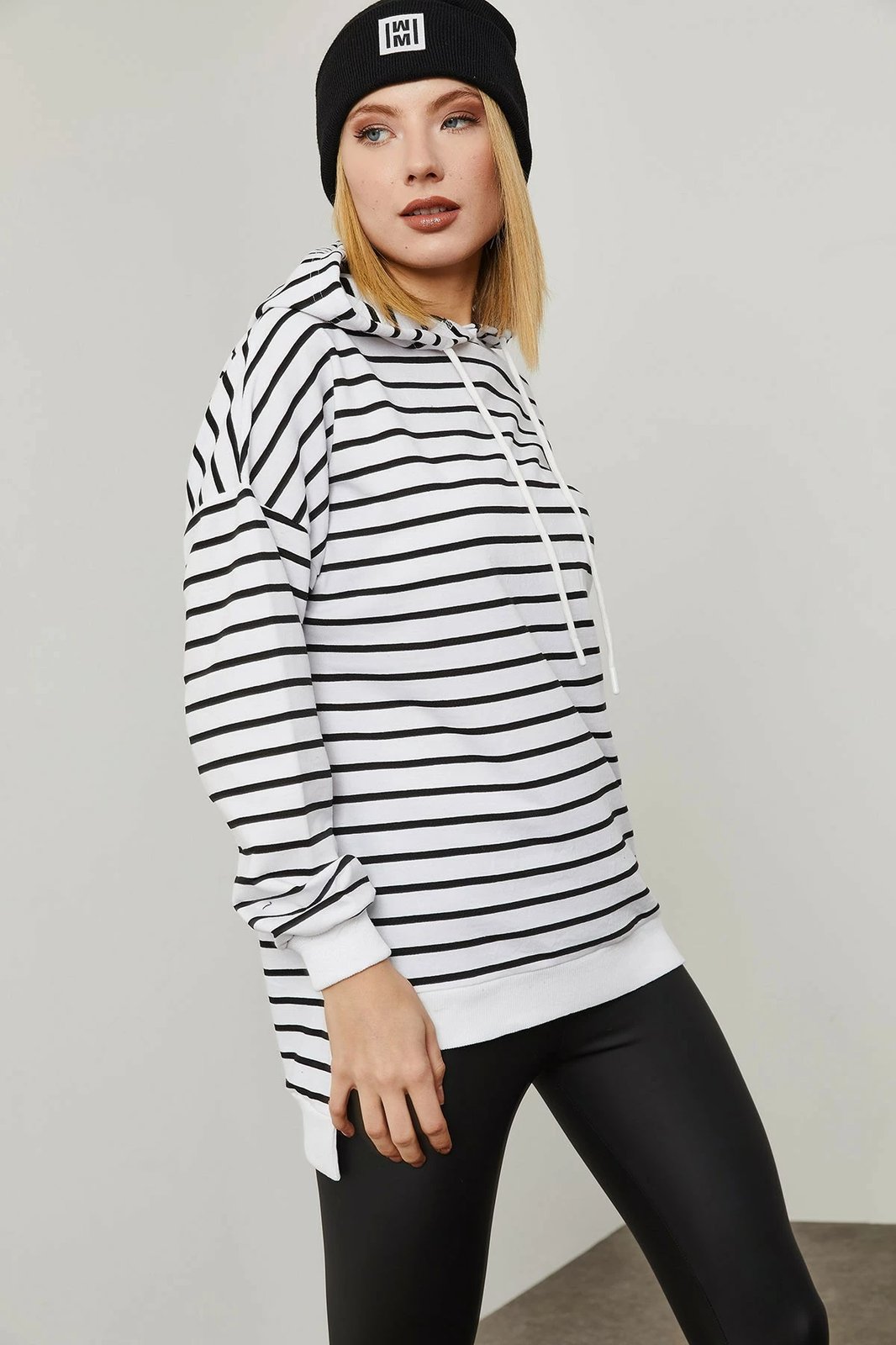 Bluze e trashë për gra, Jumeon, X2014, e zezë, e bardhë