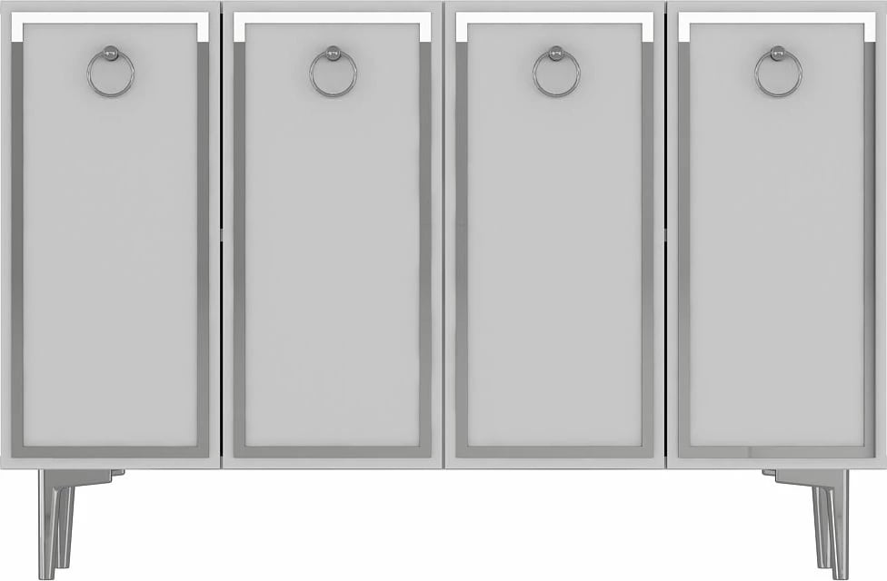 Konsol Skye Decor, 8162KM-1, e bardhë, argjend