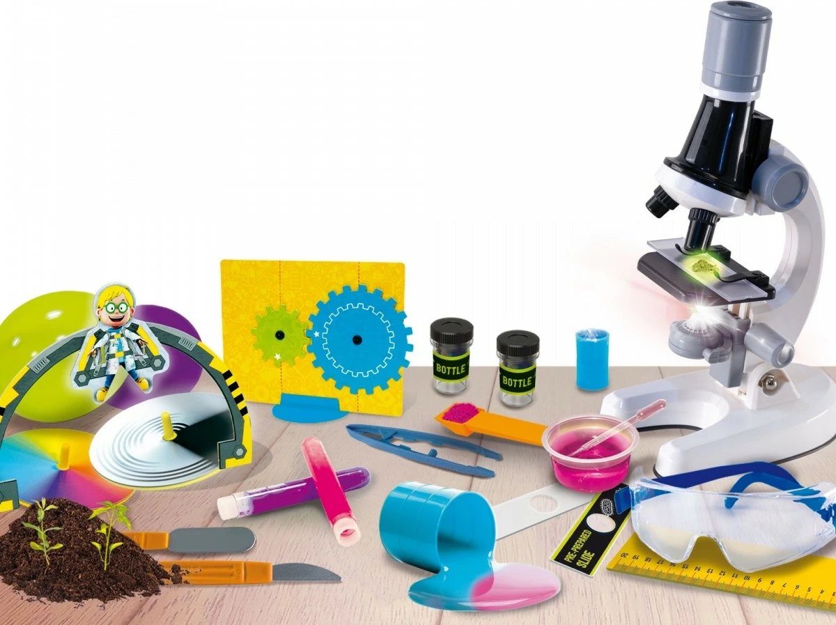 Set edukativ shkencor Lisciani I'm A Genius Large Scientific Laboratory, 120 eksperimente, me mikroskop