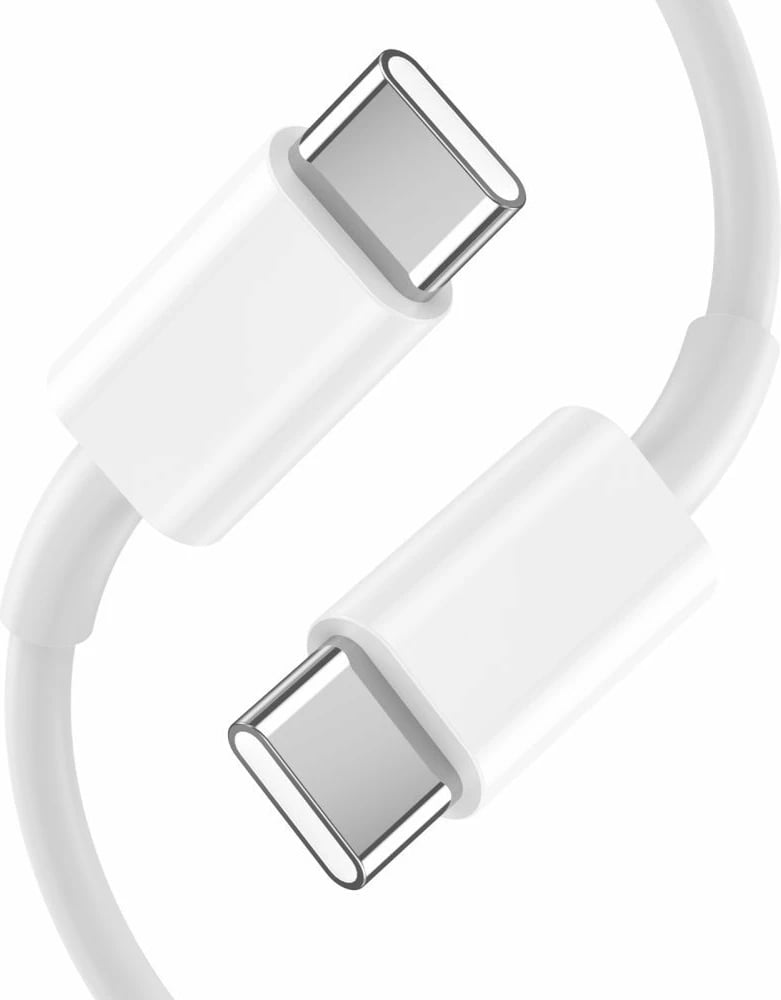 Karikues murit Tech-Protect C20W me dy porta USB-C PD 20W / USB-A QC 3.0 dhe kabllo USB-C/USB-C, Bardhë