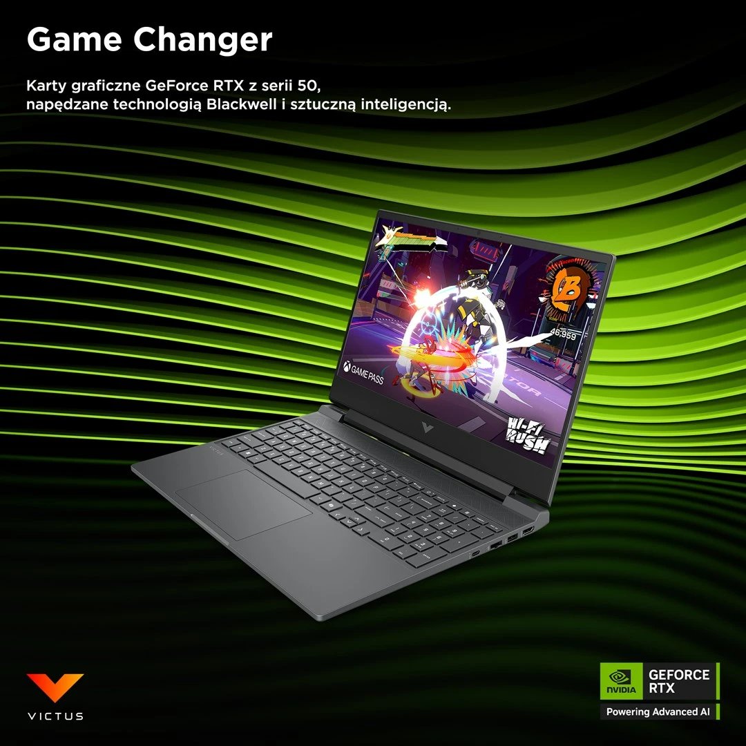 Laptop gaming HP Victus 15-fa2243nw, Intel Core i5-13420H, 16GB RAM, 512GB SSD, RTX 4050, 15.6" FHD, Gri