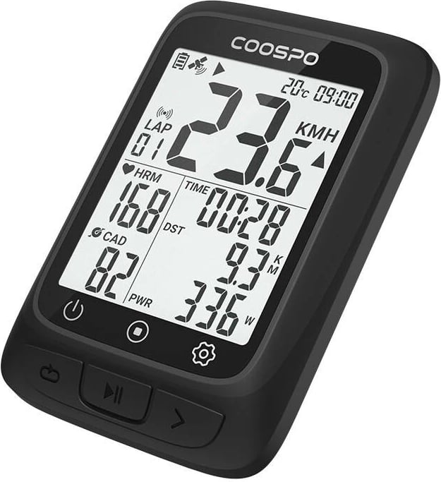 Kompjuter biçiklete Coospo BC107, GPS & ANT+, i zi