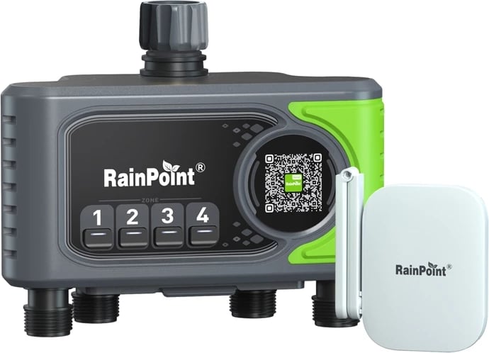Kontrollues ujitje RainPoint HTV405FRF me WiFi, 4 zona, i zi/gjelbër