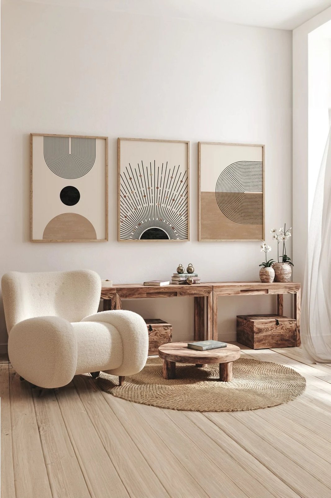 Set pikturash dekorative me kornizë, 3 copë, Wallity, 3Dartsohoset12