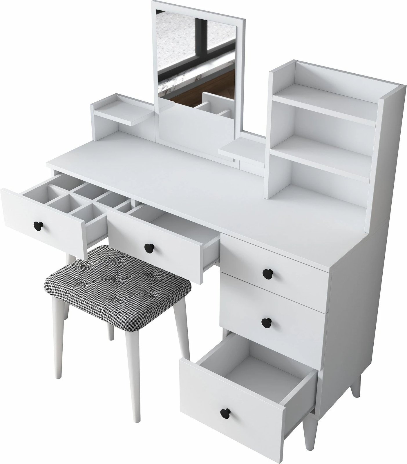 Tavolinë grimi Hanah Home, BJ101 - 2294, e bardhë