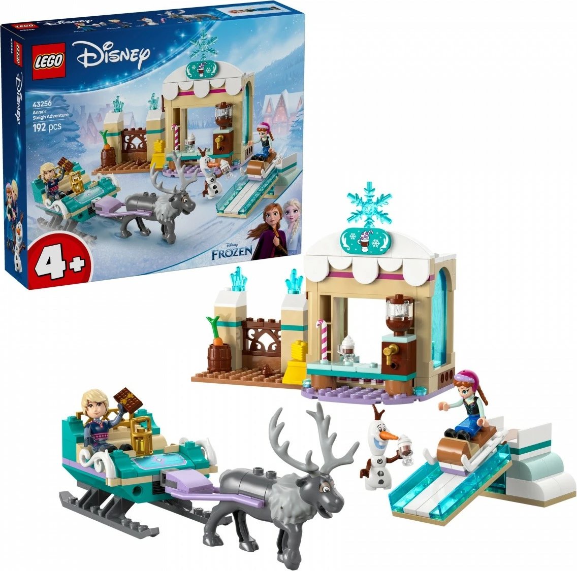 Set LEGO Disney Frozen Anna's Sledding Adventure 43256, 192 pjesë, për fëmijë, shumëngjyrësh