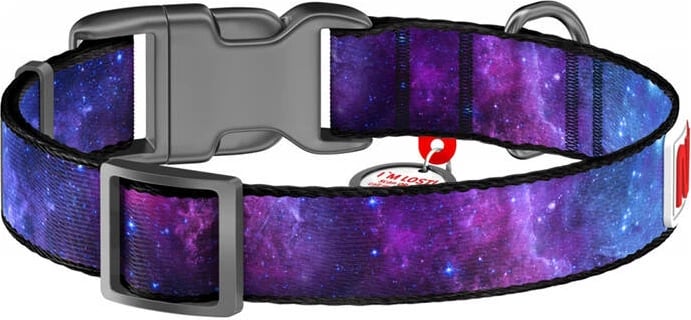 Jakë qeni Waudog NASA21, najlon, QR kod, M, 28-40 cm, 20 mm, shumëngjyrëshe